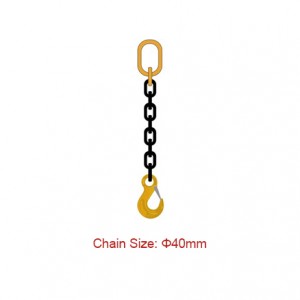 Grade 80 (G80) Chain Slings – Dia 40mm EN 818-4 Single Leg Chain Sling