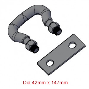 Цепные скобы — диаметр 42 мм x 147 мм, соединитель цепи DIN 745