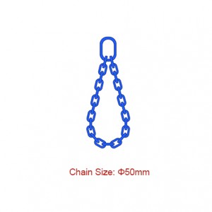 IBanga le-100 (G100) i-Chain Slings - i-Dia 50mm EN 818-4 iSilingi esingapheliyo umlenze omnye