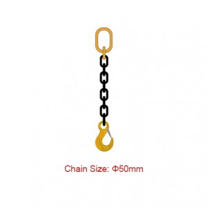 Eslingas de cadena de grado 80 (G80) – Diámetro 50 mm EN 818-4 Eslinga de cadena de un solo ramal