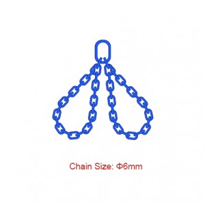 Клас 100 (G100) ланцюгові стропи – Діаметр 6 мм EN 818-4 Нескінченна стропа з двома ногами