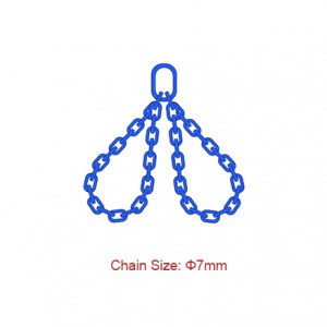 Клас 100 (G100) ланцюгові стропи – Діаметр 7 мм EN 818-4 Нескінченна стропа з двома ногами