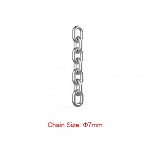 લિફ્ટિંગ ચેઇન્સ - Dia 7mm EN 818-2, AS2321, ASTM A973-21, NACM ગ્રેડ 100 (G100) સાંકળ