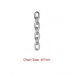 લિફ્ટિંગ ચેઇન્સ - Dia 7mm EN 818-2 ગ્રેડ 80 (G80) સાંકળ