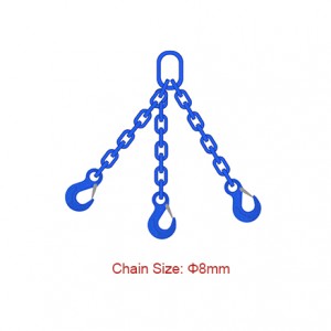Цепные стропы класса 100 (G100) – диаметр 8 мм EN 818-4 Трехветвевой цепной строп