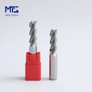 55 HRC Carbide 3 Flute Standard Length End Mills for Aluminum