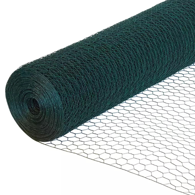 ຂາຍຮ້ອນ Hexagonal chicken wire mesh Plastic coated for animal fence
