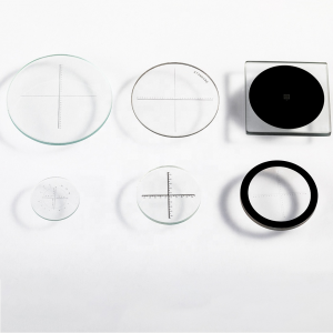 Yüksek hassasiyetli özel K9 BK7 şükran optik retikül lensi