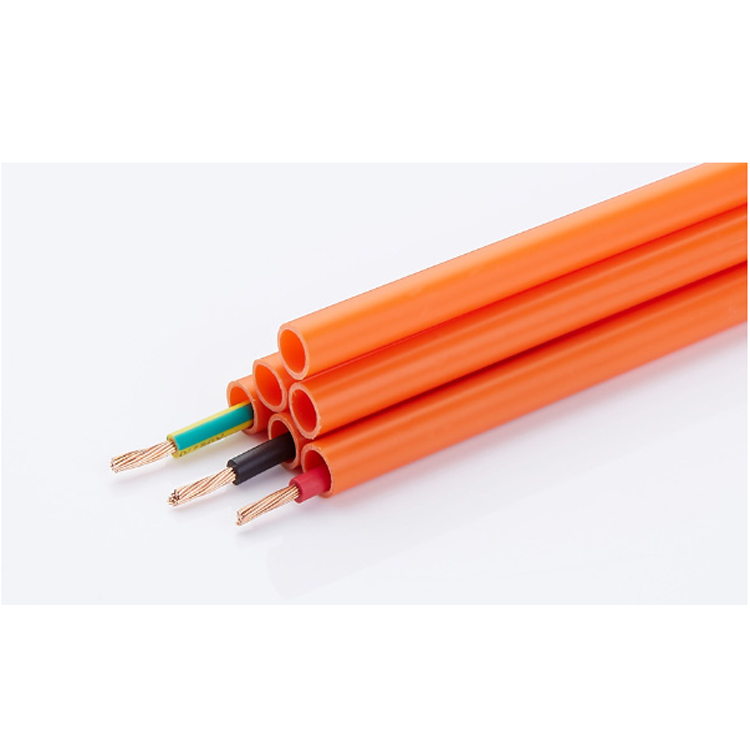 Tubo eléctrico anaranjado del conducto del PVC de los productos plásticos para el alambre eléctrico