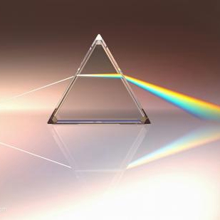 Prisma de vidro óptico