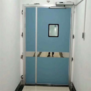 דלת שטוחה אטומה רפואית: (עם חלון תצפית ומכשיר חשמלי)