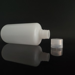 Botol reagen plastik 1000ml, HDPE, Mulut sempit, putih / coklat