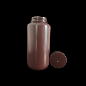 Botol Reagen Plastik 1000ml Mulut Lebar HDPE/PP, Alam/Putih/Coklat