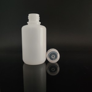 Botol Reagen Plastik HDPE/PP 125ml, Mulut Sempit, Alam/Putih/Coklat