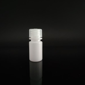 Botol reagen plastik 15ml, HDPE, mulut lebar, putih / coklat