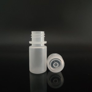 Bottiglie di reagenti di plastica da 15 ml, PP, bocca larga, trasparenti / marroni