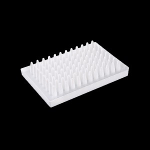 PCR-Platte, 96 Well, 0,2 ml, weiße Farbe, halber Rand
