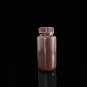 Botellas de reactivos de plástico HDPE/PP de boca ancha de 250 ml, natureza/branco/marrón