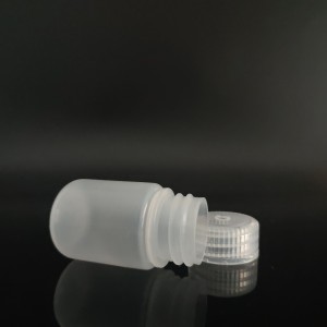 Sticle de reactiv din plastic HDPE/PP cu gură largă de 30 ml, natură/alb/maro