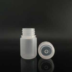 HDPE/PP platas mutes 30 ml plastmasas reaģentu pudeles, dabīgas/baltas/brūnas