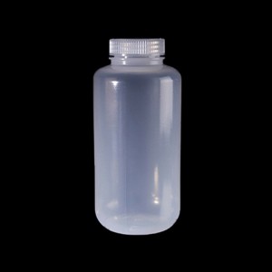 250ml plastic reagent karama, PP, obosara ọnụ, transperent / aja aja