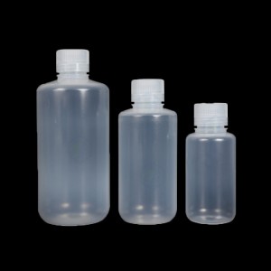 Botol reagen plastik 500ml, PP, mulut sempit, transparan / coklat