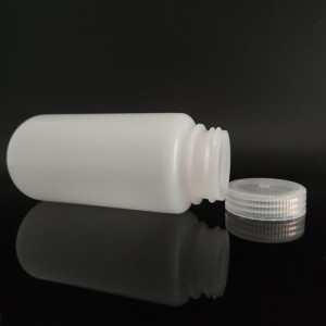 ขวดพลาสติกรีเอเจนต์ HDPE/PP ปากกว้าง 500 มล. สีธรรมชาติ/ขาว/น้ำตาล