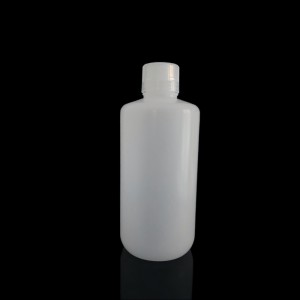 Frascos de reagentes de boca estreita HDPE/PP de 500 ml, natureza/branco/marrom