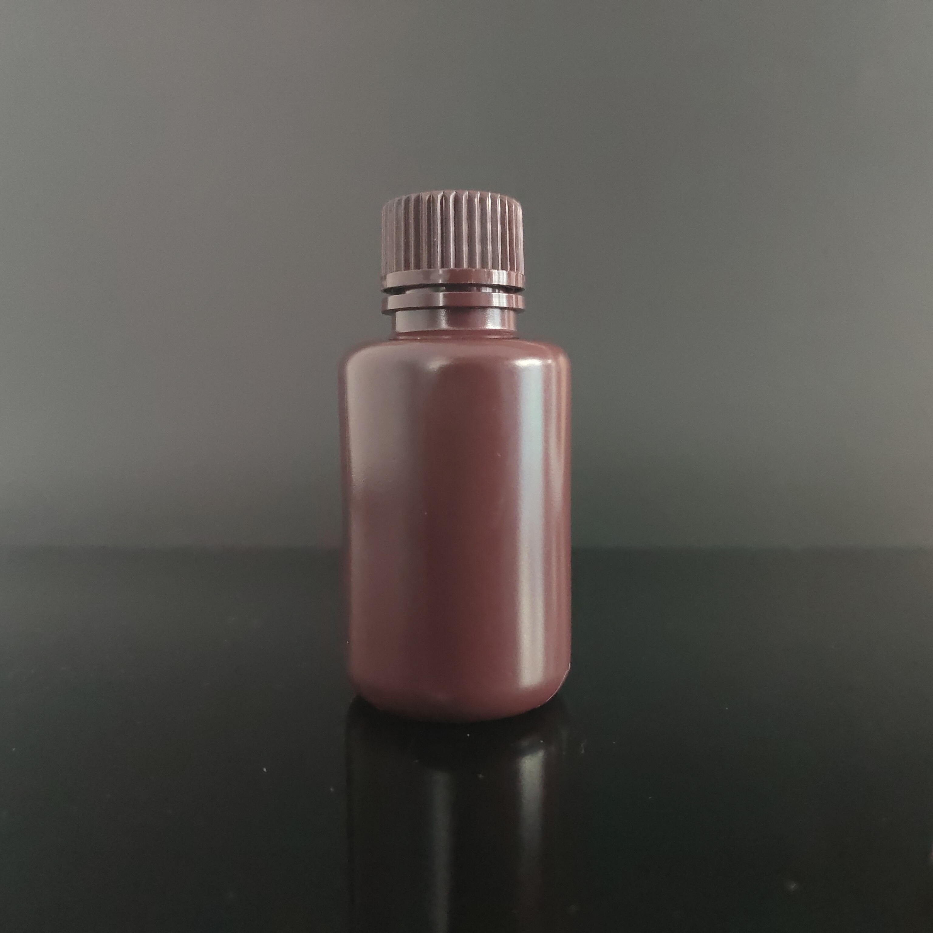 Bottiglie di reagenti di plastica da 60 ml, HDPE, bocca stretta, bianca / marrone