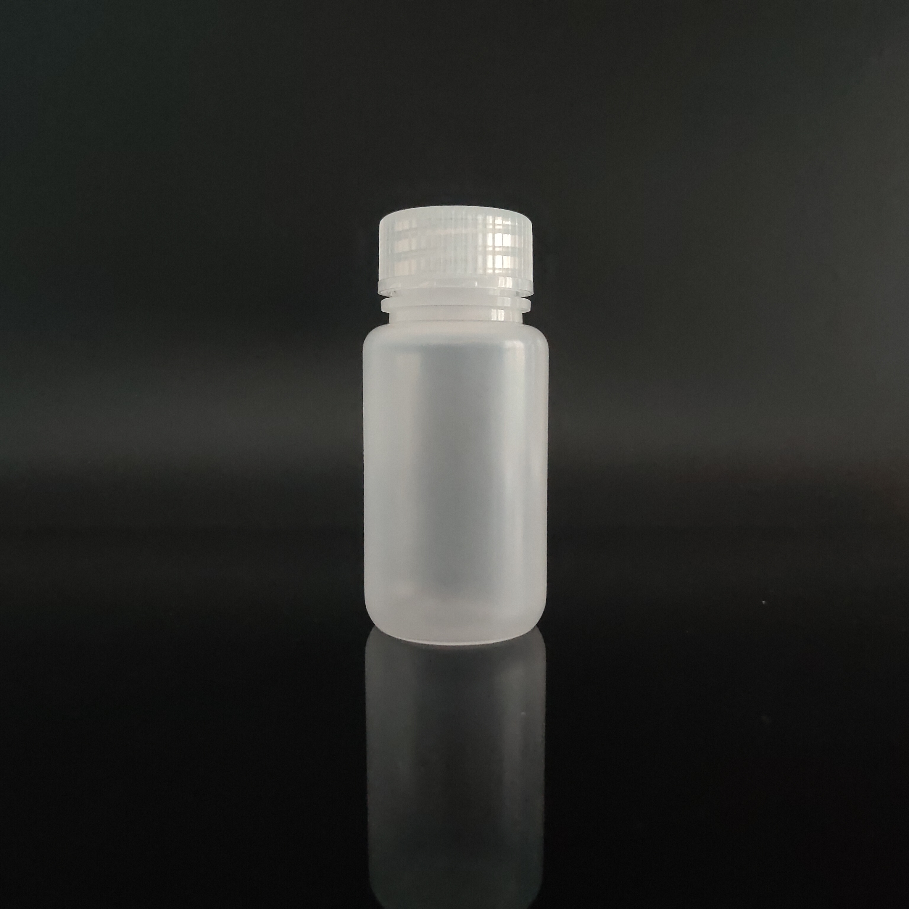 Botol reagen plastik 60ml, PP, mulut lebar, transparan / coklat