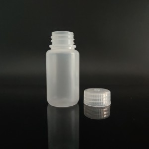 60ml plastreagensflaskor, PP, bred mun, transparent/brun