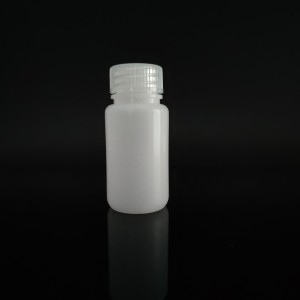 HDPE/PP platas mutes 60 ml plastmasas reaģentu pudeles, dabīgas/baltas/brūnas