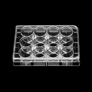 destička pro kultivaci buněk, 12 jamek, průhledná