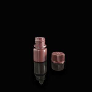 HDPE/PP 広口 8ml プラスチック試薬ボトル、ネイチャー/ホワイト/ブラウン