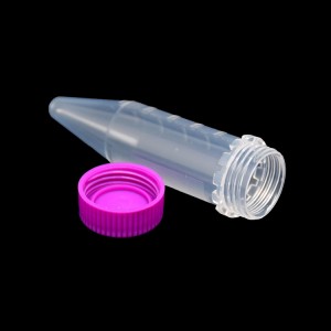 centrifuge tube, dunƙule hula, 5ml, conical kasa
