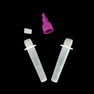 tubo de extracción de muestras, tapón de rosca, violeta, 3 ml