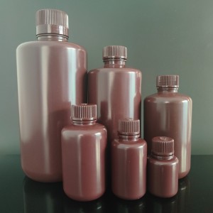 HDPE/PP 4–1000 ml plastikreaktiivi pudelid, loodus/valge/pruun, kitsasuu/laia suuga