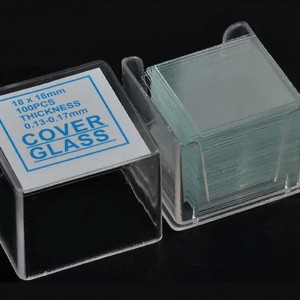 Tampa de vidro para microscópio, 18×18