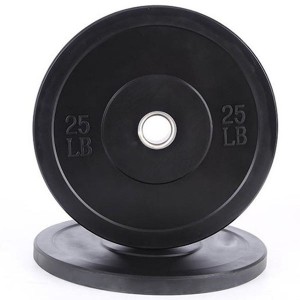 I-Weight Lifting Black Rubber Bumper Plate