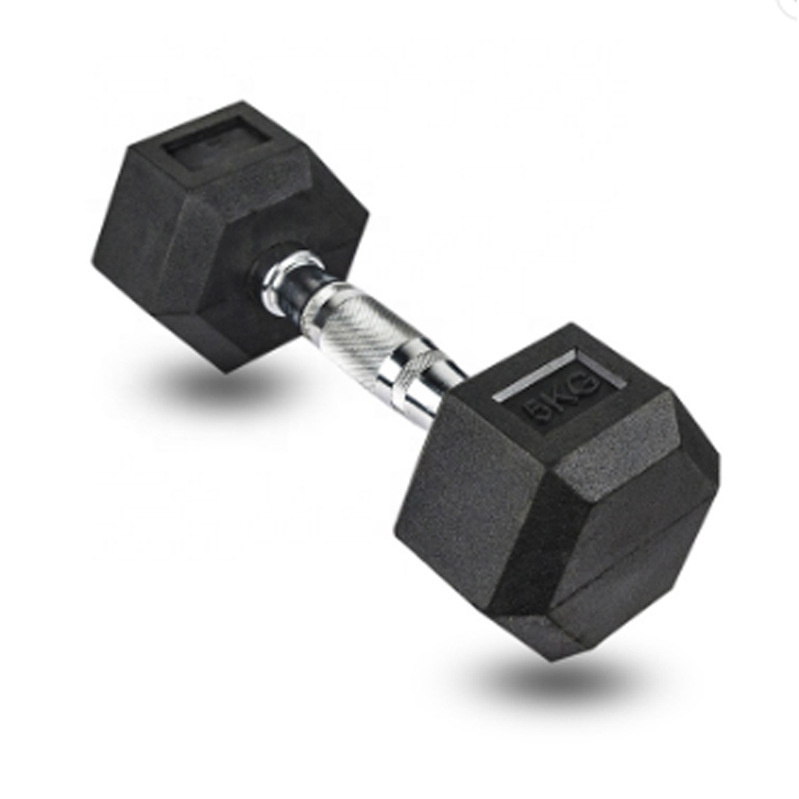 Rubber Hex Dumbbell Set Тасвирҳои пешниҳодшуда