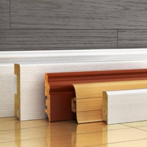Visoka kvaliteta i niske cijene lajsne podnožnom pločom pokrivene stepenice MDF grundirani zid drveni podni podovi dizajni ploča ugao