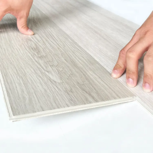 Uniclic Patent System PVC Vinyl Floor Resilient Flooring Quick Click LVT ចុចតម្លៃកម្រាល