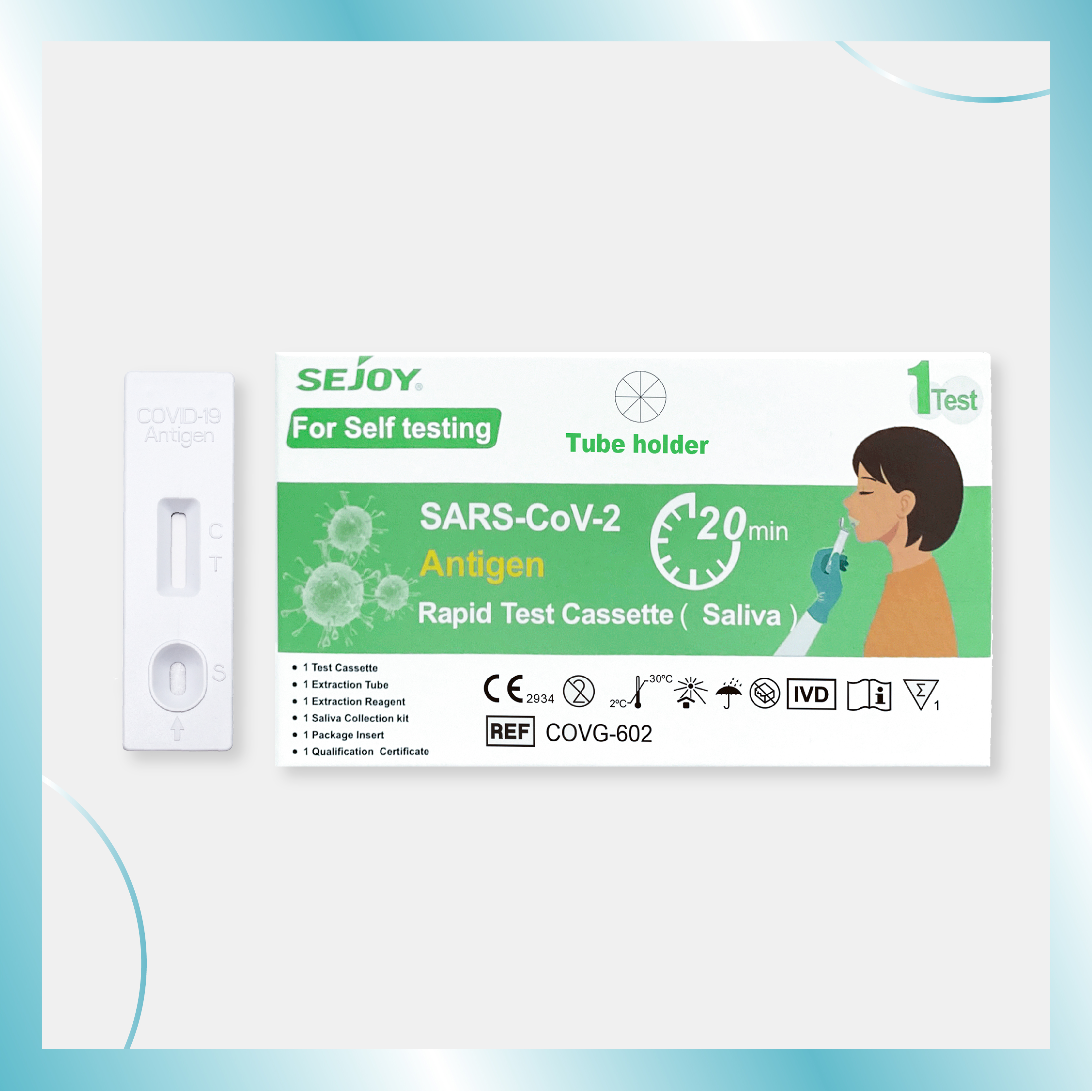 Кассета для экспресс-теста на антиген SARS-CoV-2 (слюна)