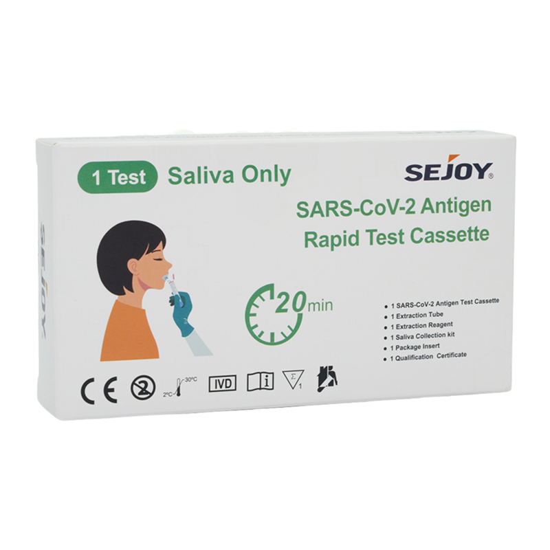 SARS-CoV-2 एंटीजन रैपिड टेस्ट कैसेट (लार) प्रदर्शित छवि