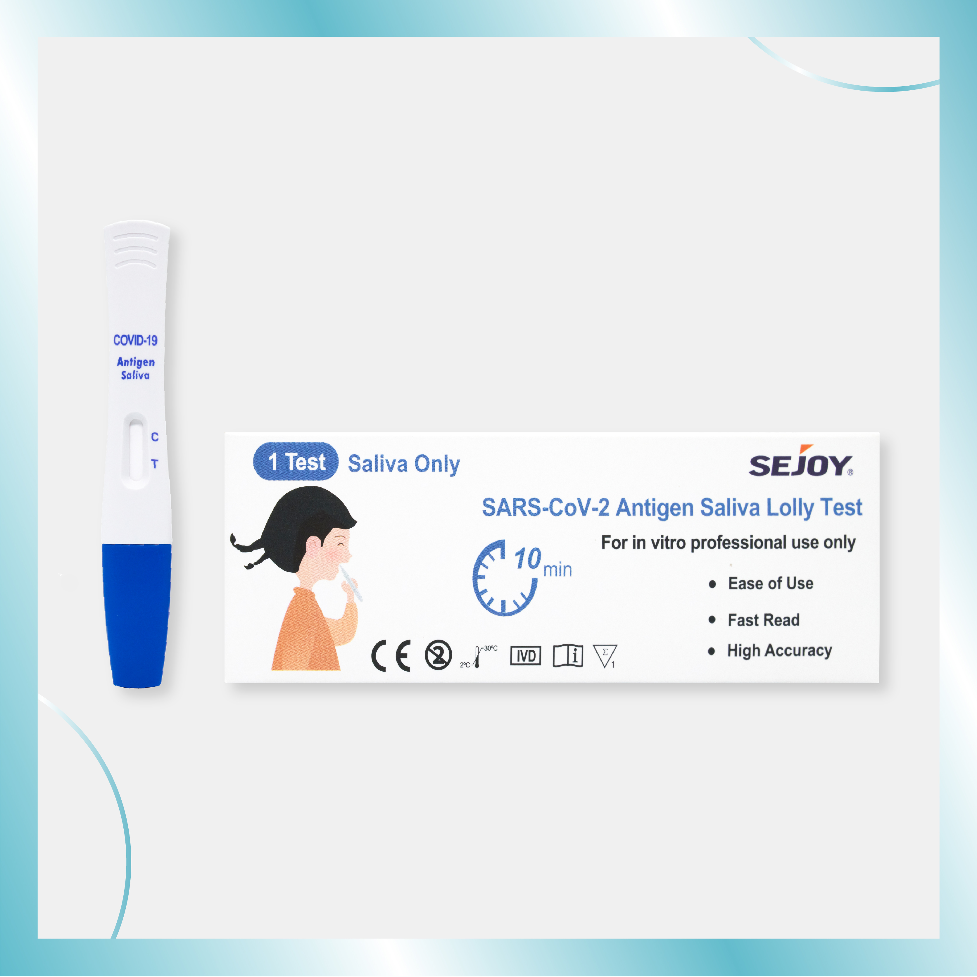 Test del lolly salivare dell'antigene SARS-CoV-2