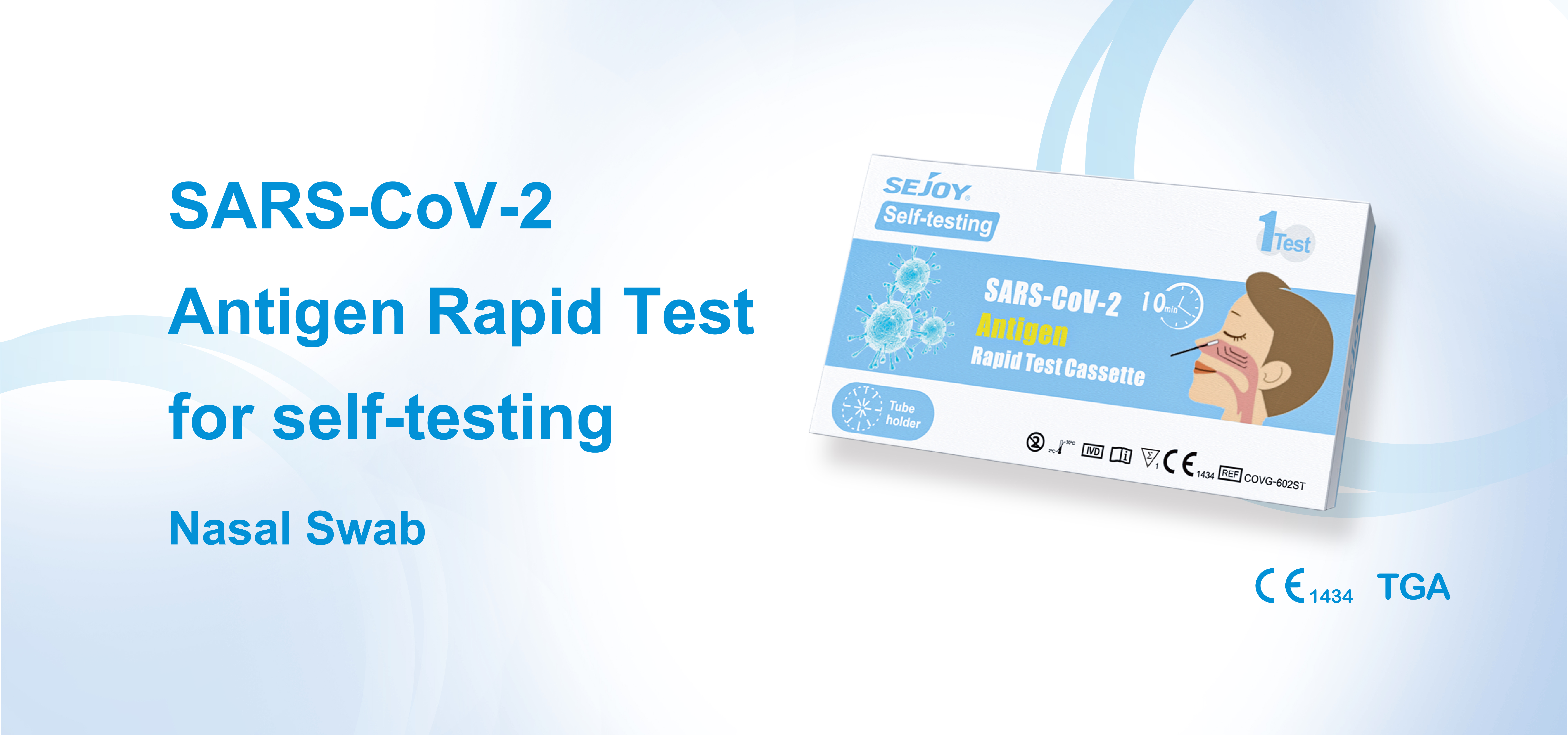 Kaset Ujian Pantas Antigen SARS-CoV-2 untuk ujian kendiri (OTC CE1434)