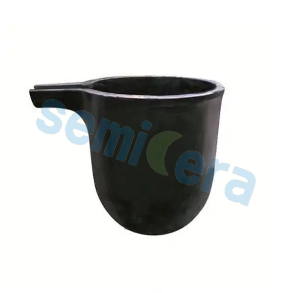 Silicon carbide graphite crucible ជាប្រភេទ cast crucible តូច ធន់នឹងកំដៅ និងអុកស៊ីតកម្ម