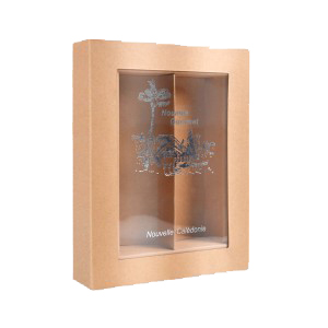ඇසුරුම් පෙට්ටි Kraft Mini Paper Box with Window Present Packaging Box Treat