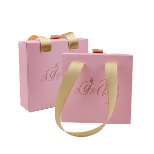 Portable Gift Box Pink, Loj inches, Recyclable, Muaj feem xyuam rau kab tshoob, ntim, Tam sim no, Hnub yug