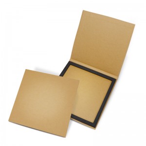 Square Kraft pappkarp, pruun jõukarp ehete jaoks, minipappkarp